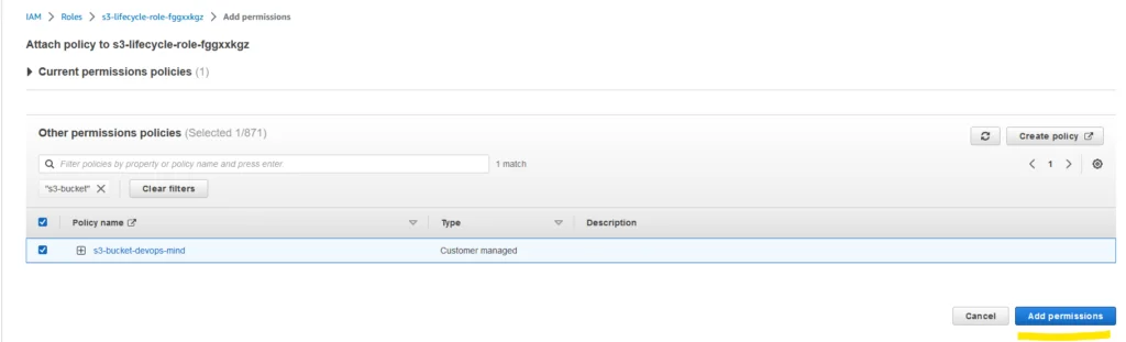 permissions s3 role