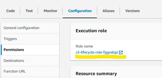 policy role s3 lifecycle
