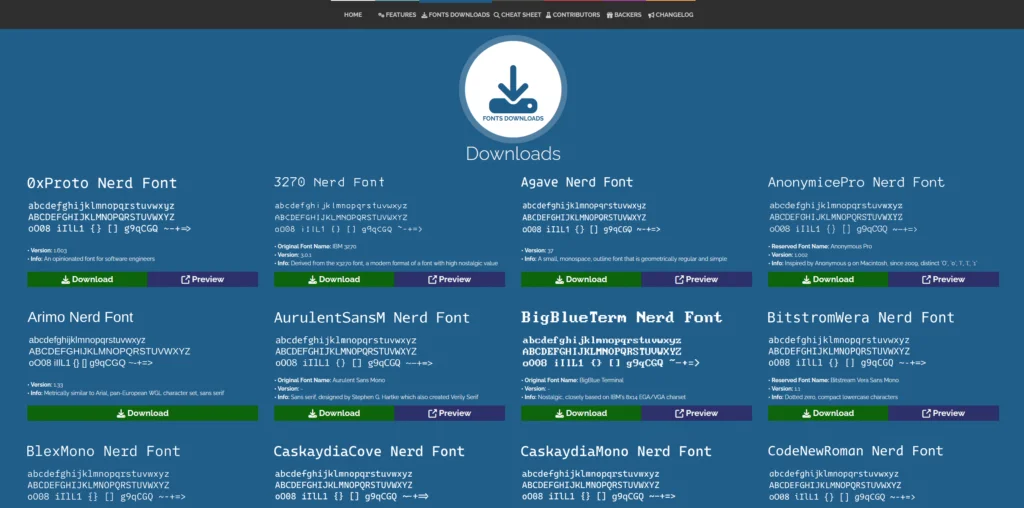 nerd fonts windows linux