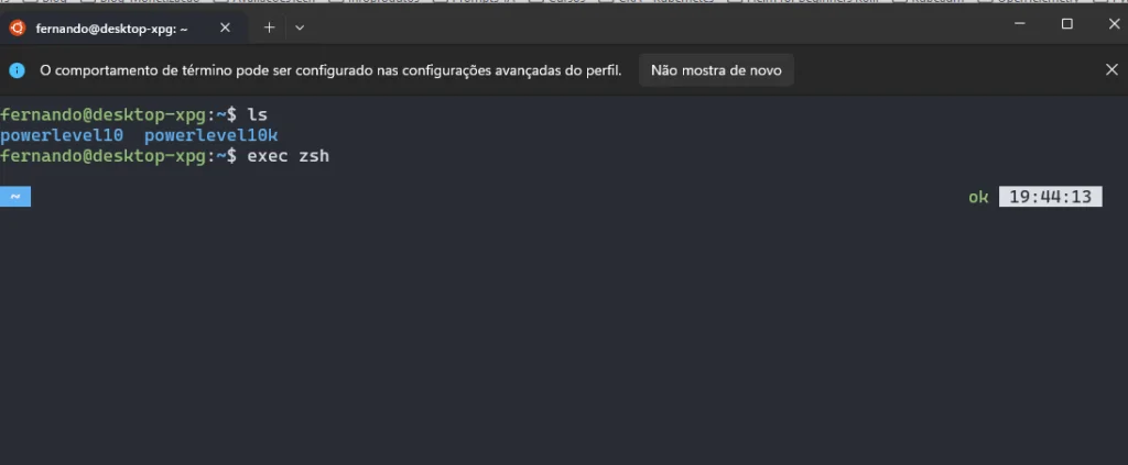 p10k configure windows final