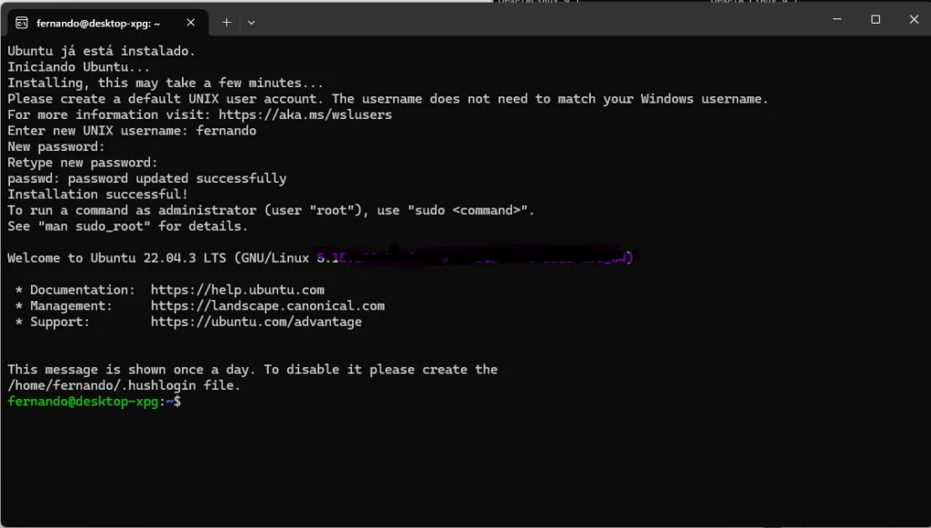 instalar linux no windows