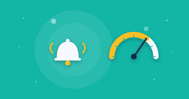 Alarme no CloudWatch: sino de alerta e medidor